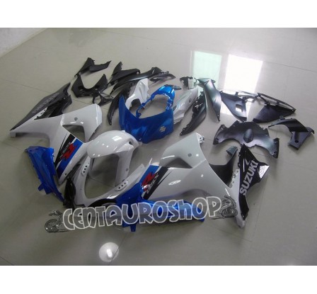 Carena in ABS Suzuki GSX-R 1000 09 13 tricolor bianco nero e blu