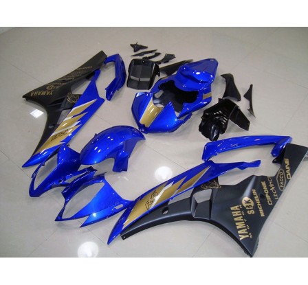 Carena ABS Yamaha YZF600 R6 06 07 Blue Black & Gold