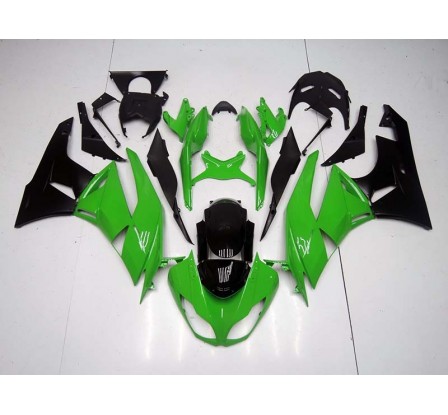 Carenature replica Kawasaki ZX6R Ninja 636 09-12 Classic Green e Nero opaco