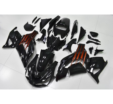 Carena in ABS Kawasaki ZX-14R Ninja 12-15 Black and Orange