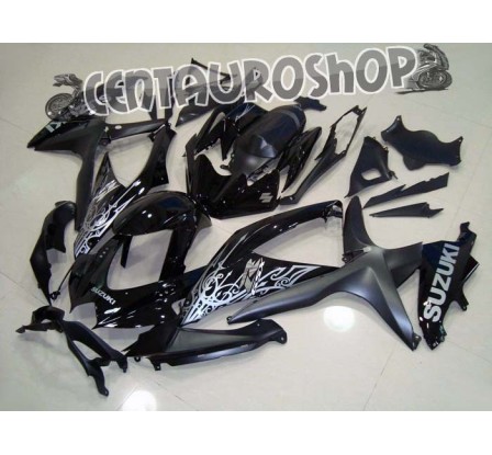 Carena in ABS Suzuki GSX-R 600 e 750 08-09 colorazione WHITE SILVER & BLACK