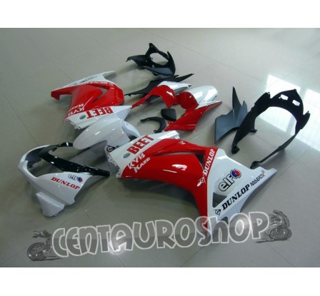 Carena ABS Kawasaki Ninja 250 08-09 Japan SBK rosso e bianco